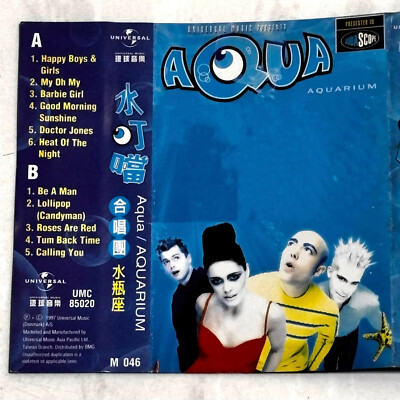 Aqua 1997 Aquarium Taiwan First Edition Cassette Tape Album with