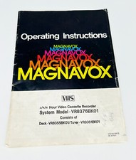 VTG 80s Magnavox VHS Operating Instruction Booklet Model VR8376BK01 VCR Manual
