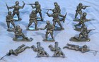 Matchbox WWII German Infantry - 15 54mm unpainted GRAY figures mint sealed bag