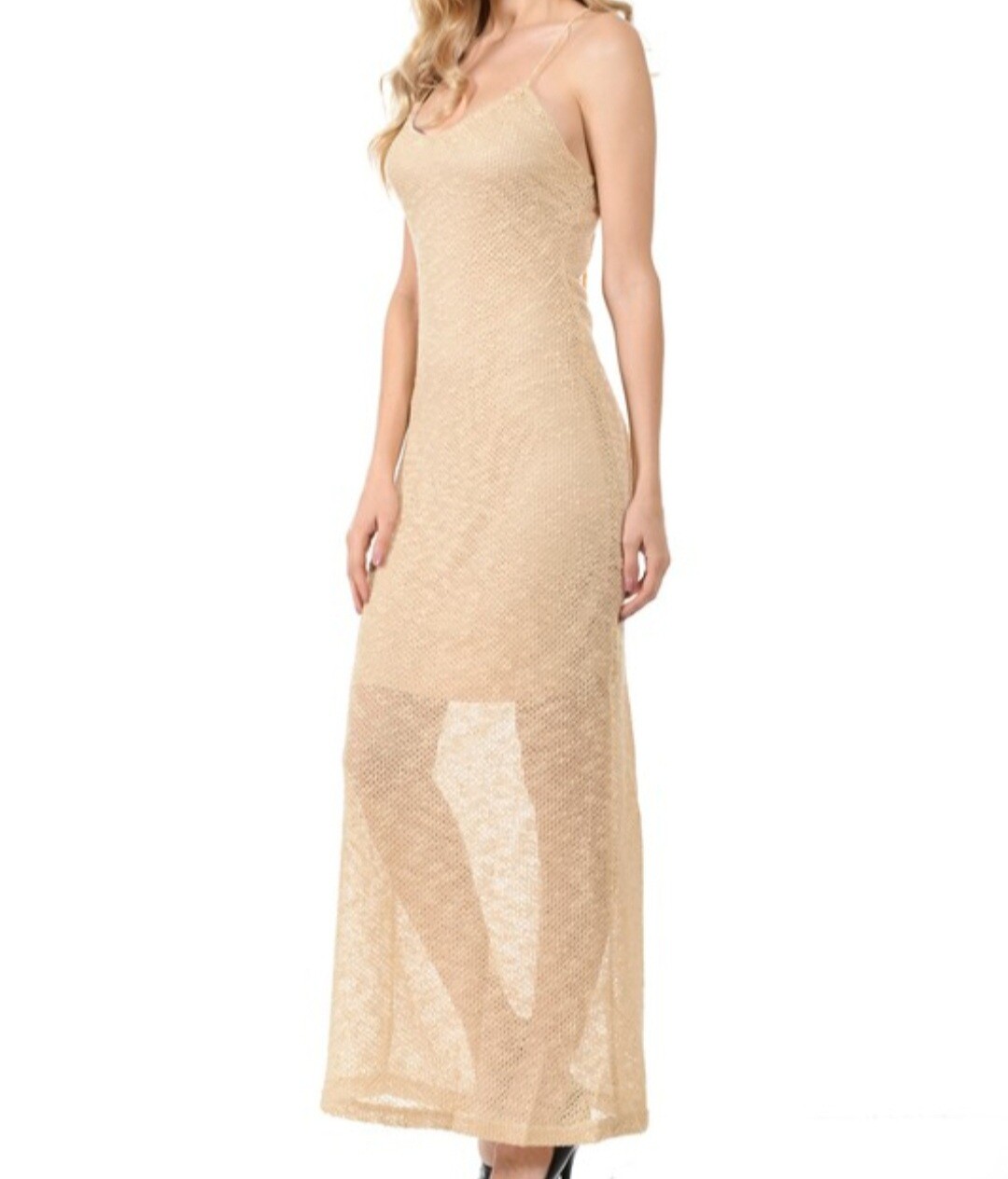 Ladies' Easy Fitted Spaghetti Strap Maxi Dress