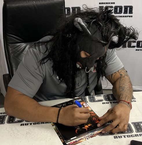 Black Taurus Signed 8x10 Photo Lucha Libre AAA Impact Wrestling Picture Auto 16 - Picture 2 of 24