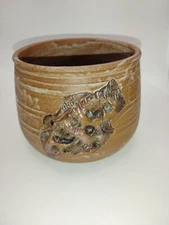 Stunning Hand Thrown Art Pottery Stonewear Jar Planter OOAK Stamped Japanese?