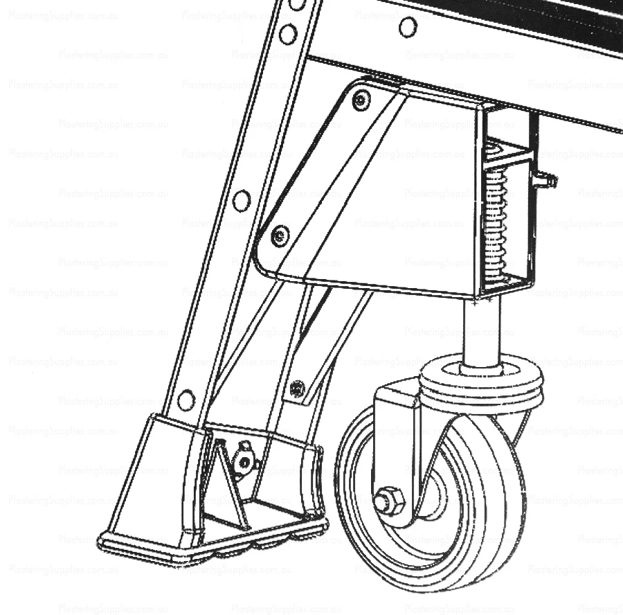 Bailey Ladders  Castor Kit Suits Bailey P150 Platform Ladder FS13584 - image 4 of 4