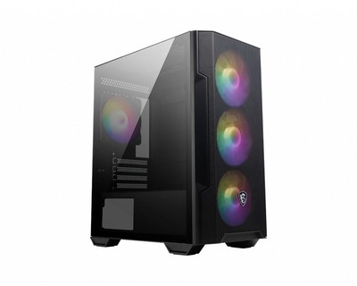 4719072932220 MSI MAG FORGE M100R Computer-Gehäuse Midi Tower Schwarz, Transpare