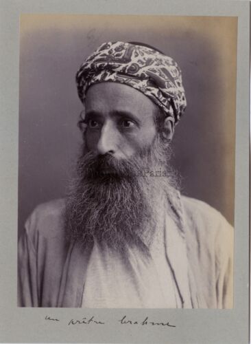 Portrait of a Muslim India Asia Pakistan Vintage Citrate ca 1900 - Picture 1 of 1