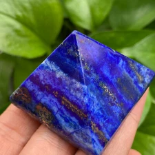 1PC Natural lapis lazuli Quartz Pyramid Carved Crystal Point Reiki healing 40mm