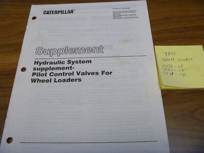 CAT Caterpillar 980C Wheel Loader Hyd Sys Pilot Suppl Service Repair Manual 2XD1