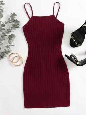 SHEIN Rib Knit Bodycon Dress Size X-Small New in Bag | eBay SHEIN Rib Knit Bodycon Dress Size X-Small New in Bag | eBay