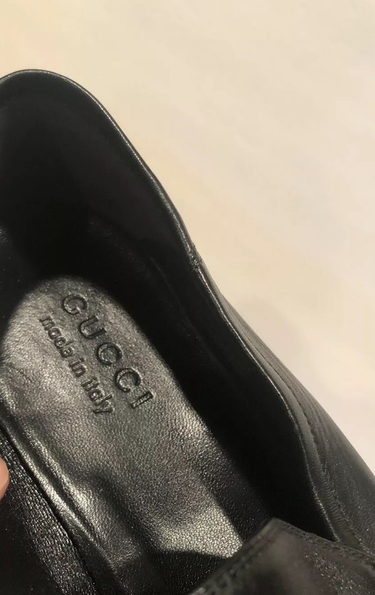 Gucci Men's Jaguar Leather Loafers Black/Green Size 8 | eBay Gucci Men's Jaguar Leather Loafers Black/Green Size 8 | eBay