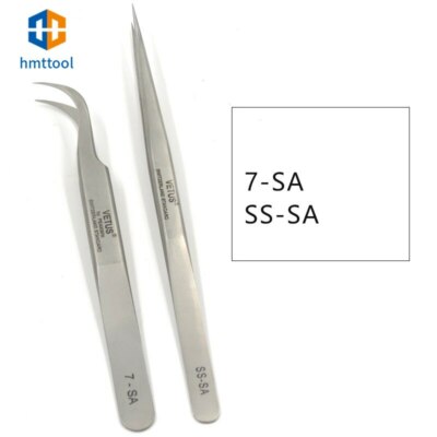 Tweezers VETUS SS-SA 7-SA Anti-magnetic Tweezers Forceps Electronics Repair Tool