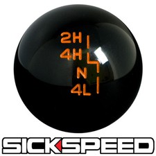 Black W Orange Inlay Transfer Case Shift Knob For Jeep Yj Tj Jk Gear Shifter