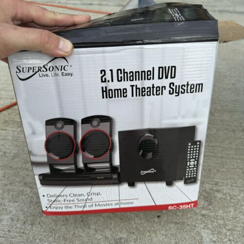 Supersonic SC-35HT 2.1 Channel DVD Home Theater System, DVD/CD/VCD/SVCD/ MP3 -LN