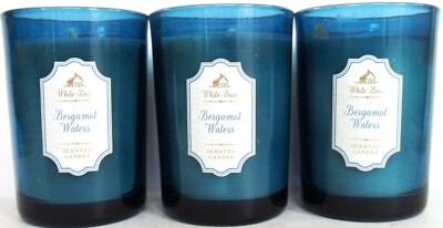 Bath Body Works White Barn BERGAMOT WATERS Candle, Single Wick