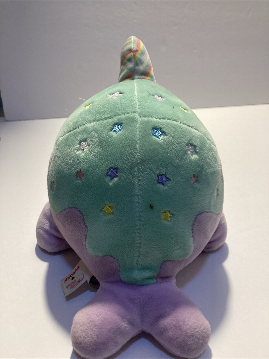 Aurora Tasty Peach Neon Lollipop Nomwhal 7" Plush – Eco-Friendly Stuffed Animal Toy