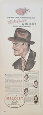 1947 Mallory hat for men Vintage Ad the air cruiser