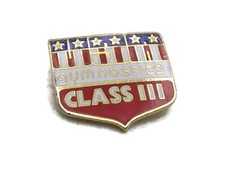 USA Gymnastics Class III Pin Gold Tone