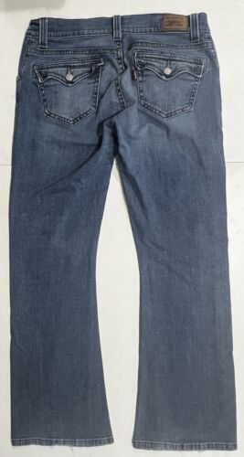 Levis Jeans Damen 14M Blau Tilted Flare 542 Mid Rise 31x32 Medium Wash Stretch - Bild 3 von 10