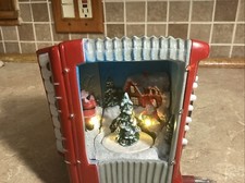 Animated Christmas Accordian Music Box Lights By PAC Plays 3 Songs - 6” Tall