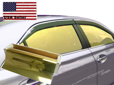 One Way Mirror Film Reflective UV Window Color Tint (Gold, 40'' x 10' )