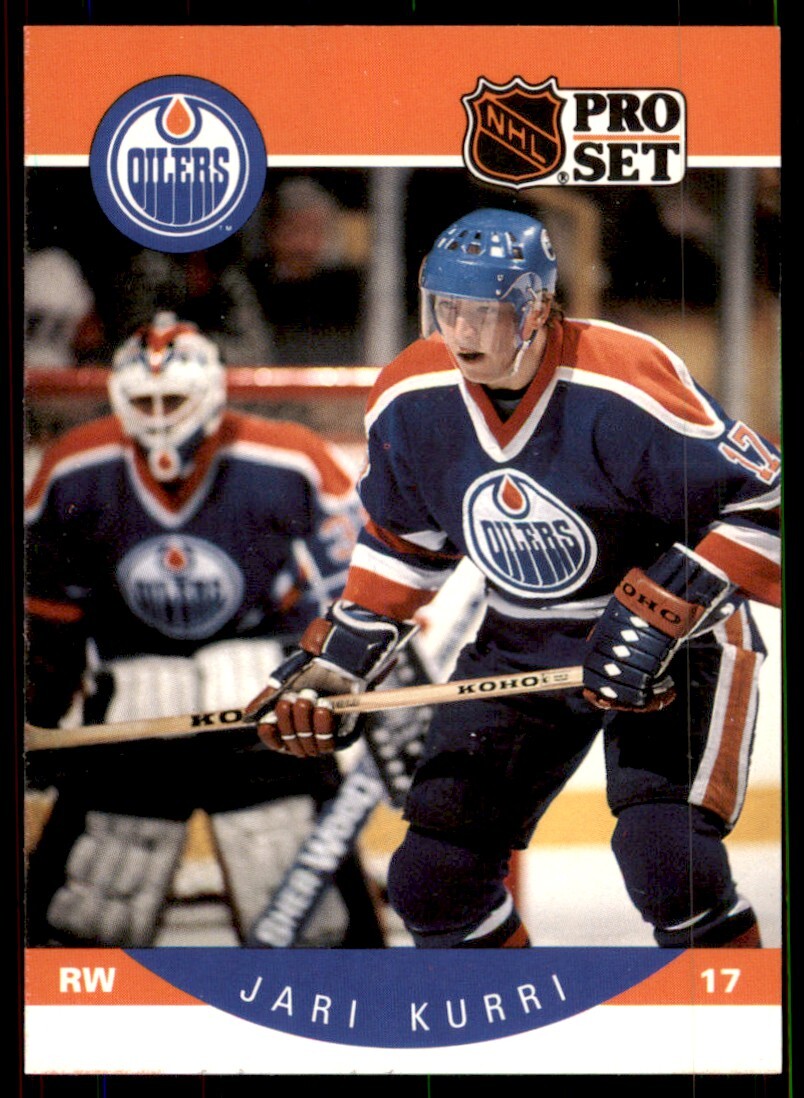 Jari Kurri 1990-91 Pro Set #87B Edmonton Oilers