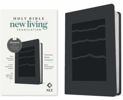 NLT Premium Value Compact Bible, Filament Enabled (Leatherlike, Black...