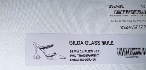 Amina muaddi NIB gilda glass slipper mule PVC clear Sz 40 New US 9.5 - Picture 2 of 8