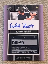 CALVIN HARRIS 2019 Leaf Perfect Game Autograph GW Jersey Tag PATCH #2/2 WhiteSox
