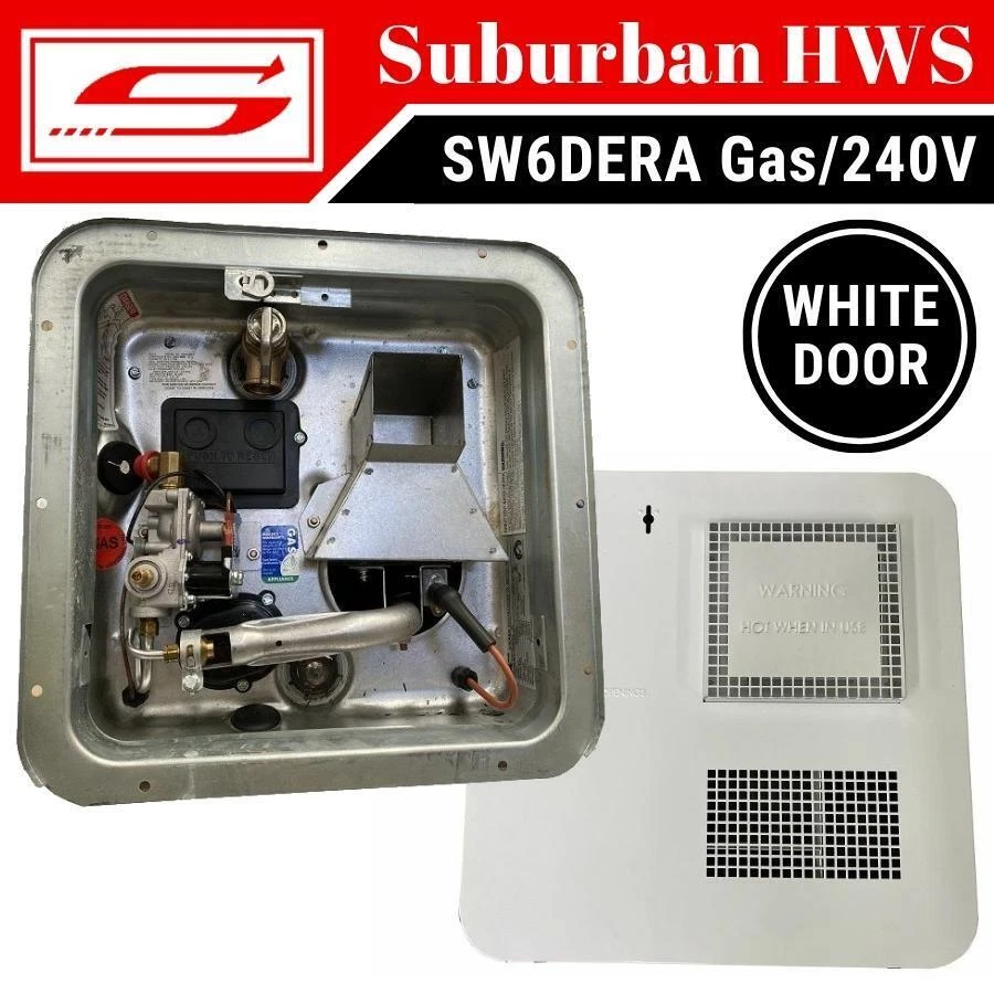 Suburban SW6DERA Caravan Hot Water System Heater u0026amp; White Door, Gas  Electric HWS | eBay