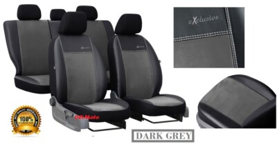 Alicante + Leather Tailored Seat Covers FORD S-MAX Mk2 2015 - onwards 5seater