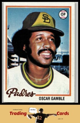 1978 Topps #390 Oscar Gamble San Diego Padres Baseball Card VG/EX