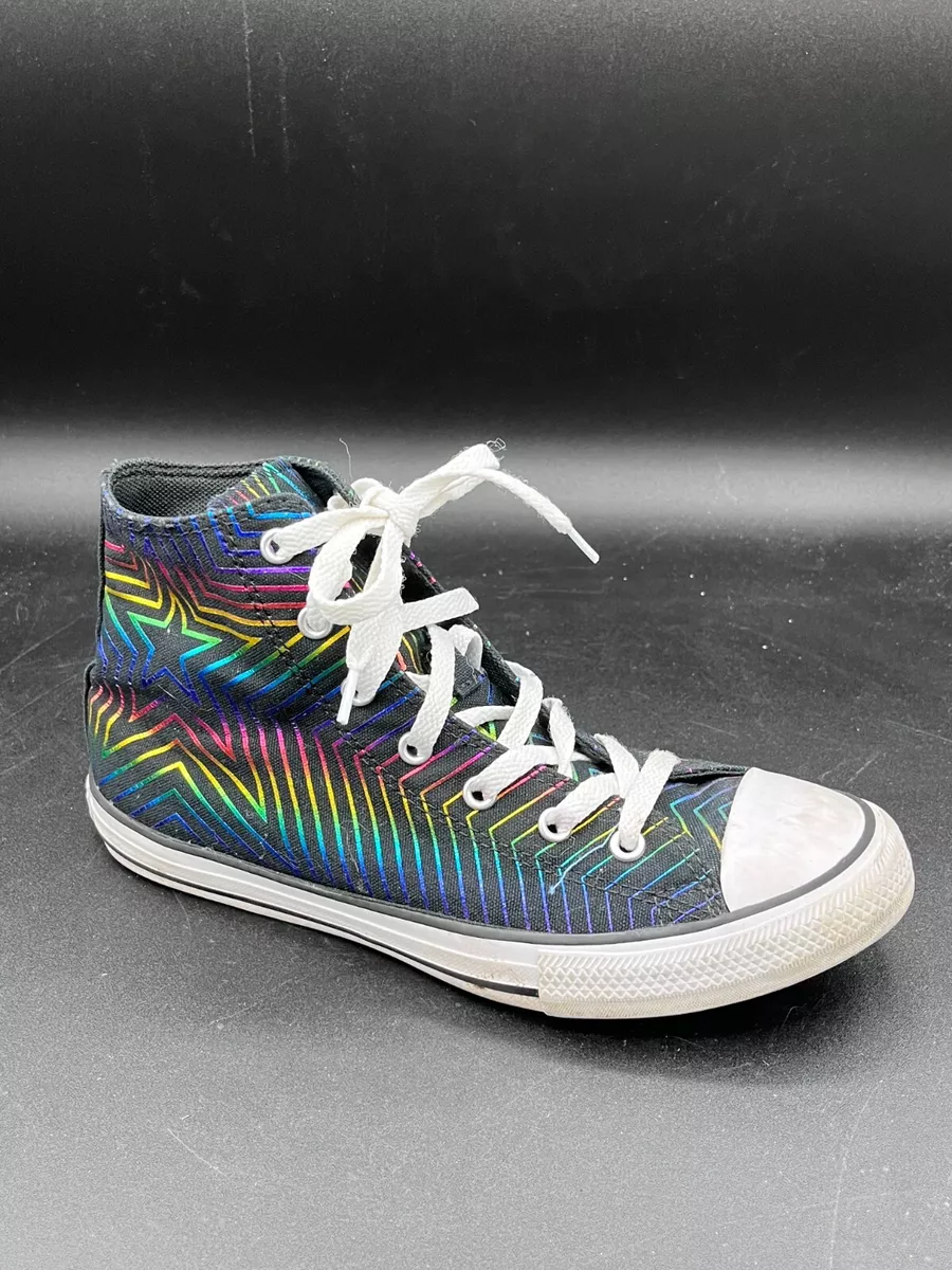 Converse NEON All Stars Shoes Zig Zag Stripes Youth Junior Size 5 Lace Up 02