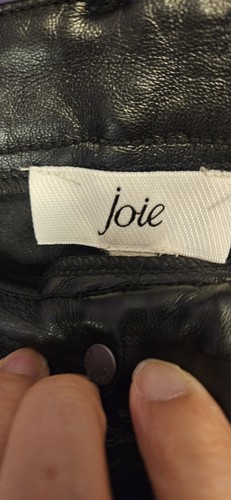 Joie vegane schwarze gerade Lederhose brandneu mit Etikett Größe 12 - Bild 3 von 4