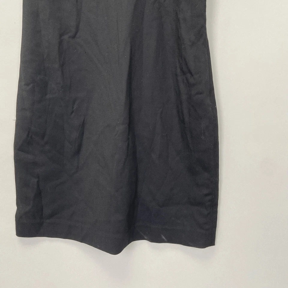 Mini Vestido HELMUT LANG Negro Asimétrico Hombro Descubierto Talla 2 Corte Lana Elástico Foto 3 de 4