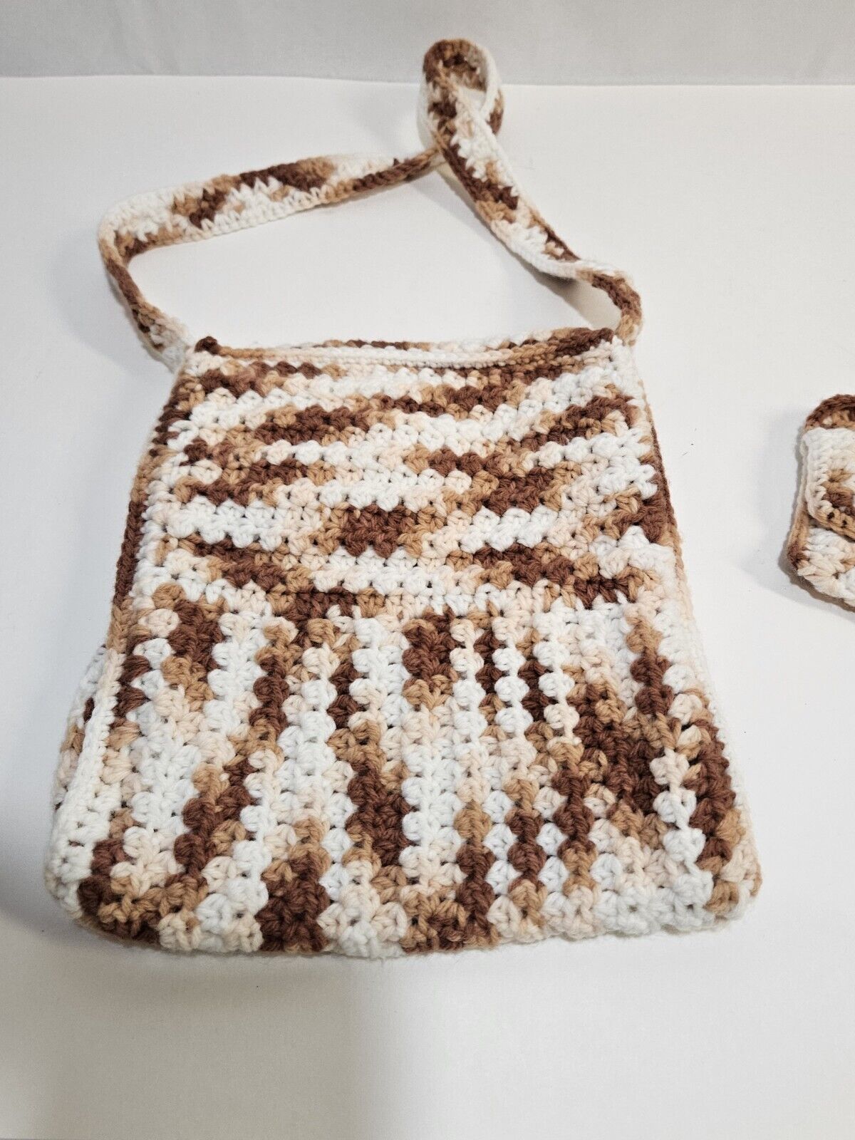 Vintage Crochet Knit Purse and Change Purse Walle… - image 3