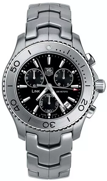 TAG HEUER LINK CJ1110.BA0576 CHRONOGRAPH QUARTZ BLACK STEEL 200M MEN S WATCH