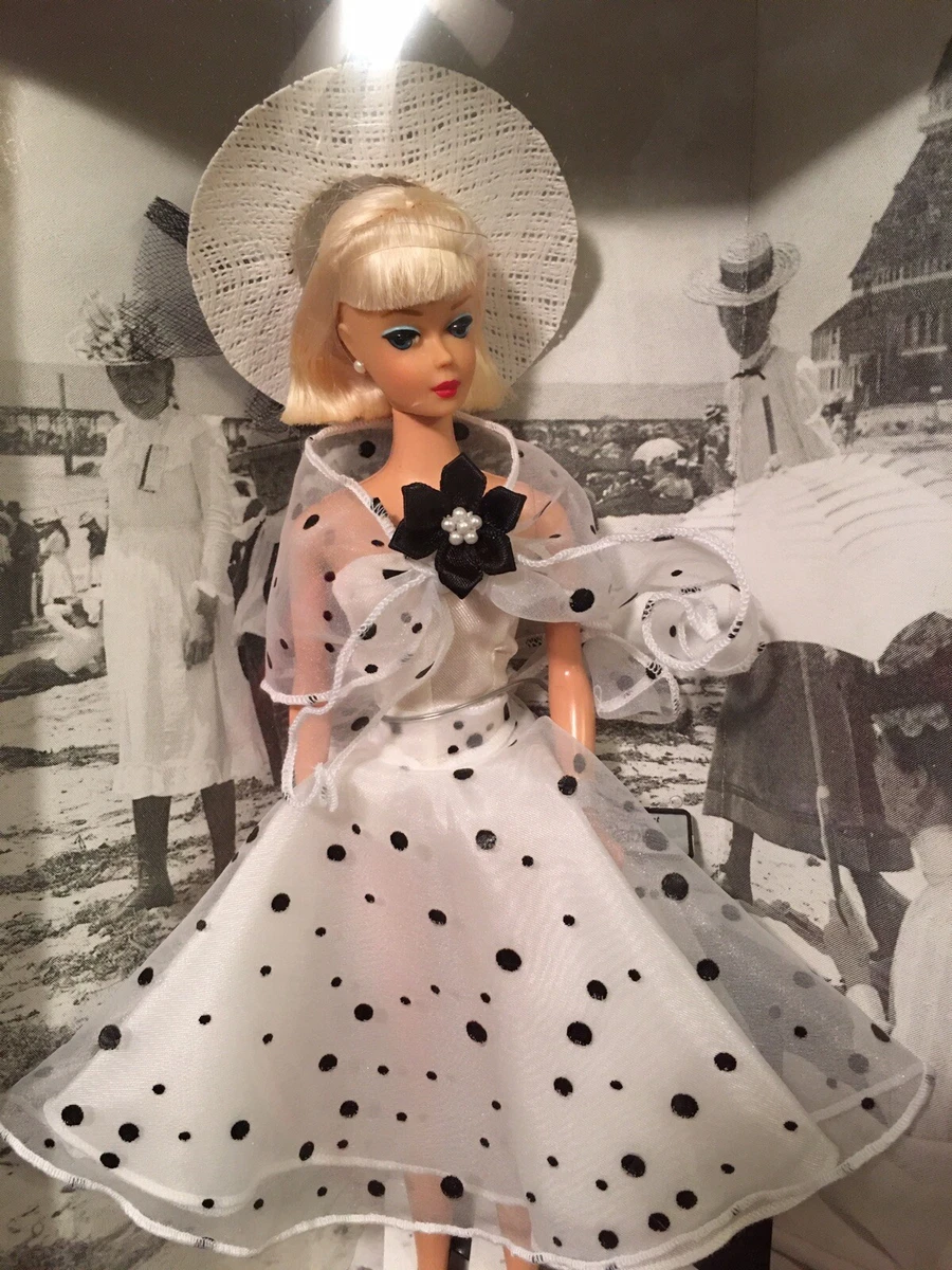Rare Beach Blanket BARBIE 1997 Convention San Diego WHITE Polka Dot Dress
