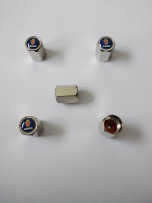 Set of 5 Wheel Tire Caps Air Valve Stem Cover For SAAB BLUE Truck Car Free Ship