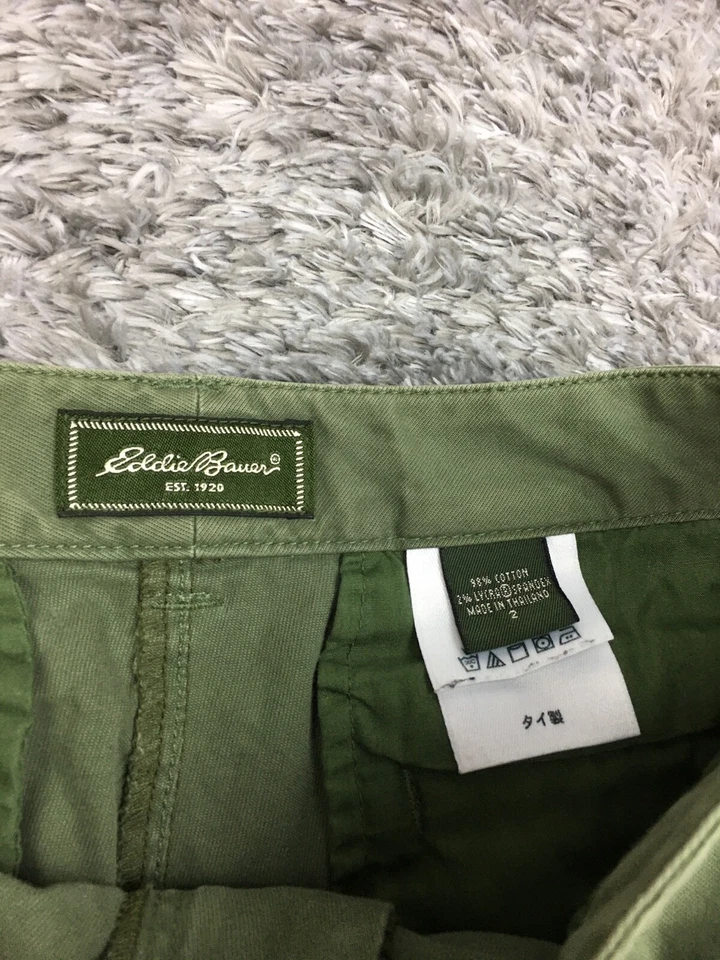 Falda corta de mezclilla Eddie Bauer para mujer talla 2 verde algodón spandex Foto 4 de 4