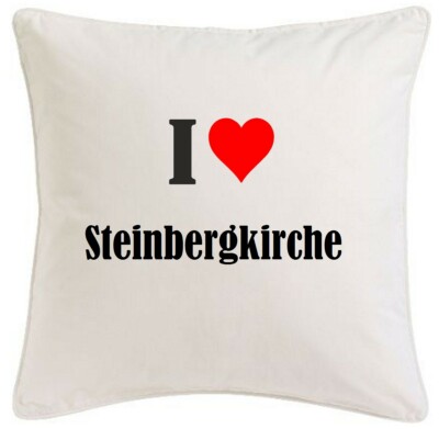 KISSENBEZUG I LOVE STEINBERGKIRCHE 40CMX40CM AUS MIKROFASER