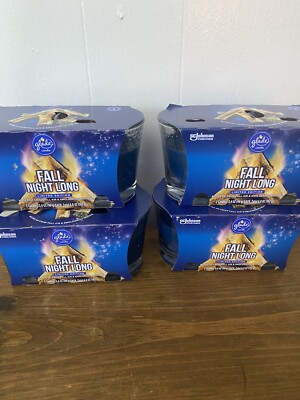 Glade Fall Night Long Candles LOT OF 4 Packs 8 Candle Jars LIMITED EDITION
