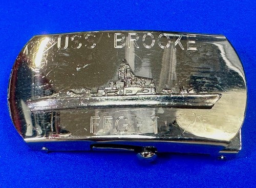 Uss Broke Ffg - Guided Missile Frigate United States Navy Boat Belt Buckle