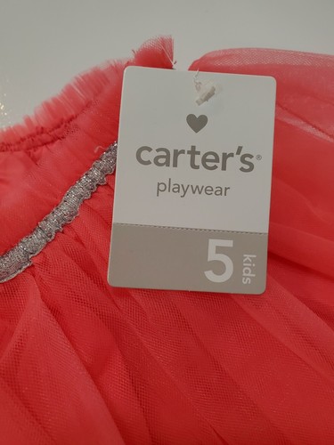 NEW Carter's Playwear Girls Princess Ballerina Dance Pink Tulle Tutu Skirt 5 5T - Picture 2 of 3