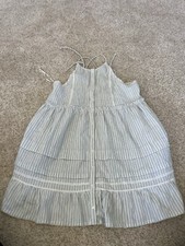 Free People Baby Blue Striped Sundress Small