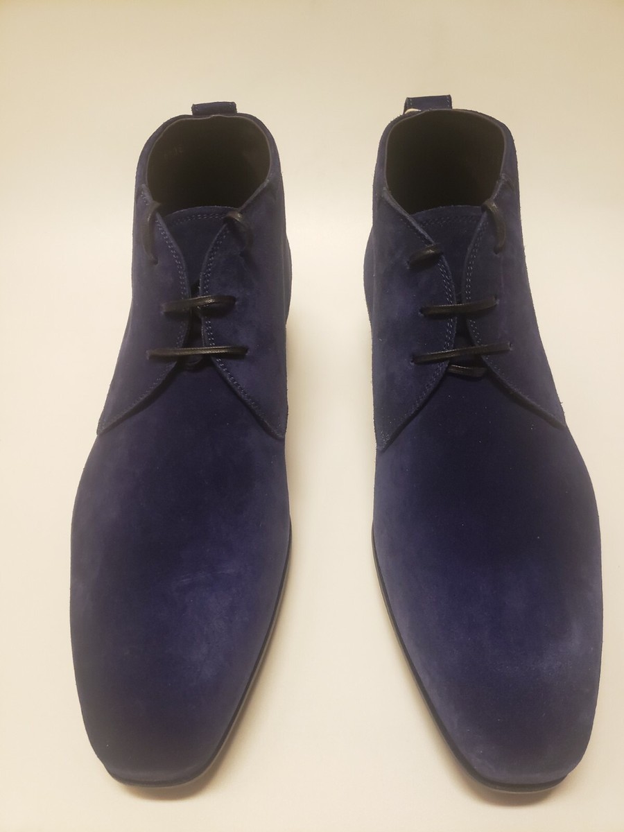 Salvatore Ferragamo Dufur Blue Suede Ankle Boots Salvatore Ferragamo Dufur Blue Suede Ankle Boots Size 6.5 US  main image 3
