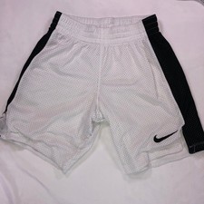Nike Dri-FIT Basketball Shorts White Black Mesh Athletic Youth Medium RN56323
