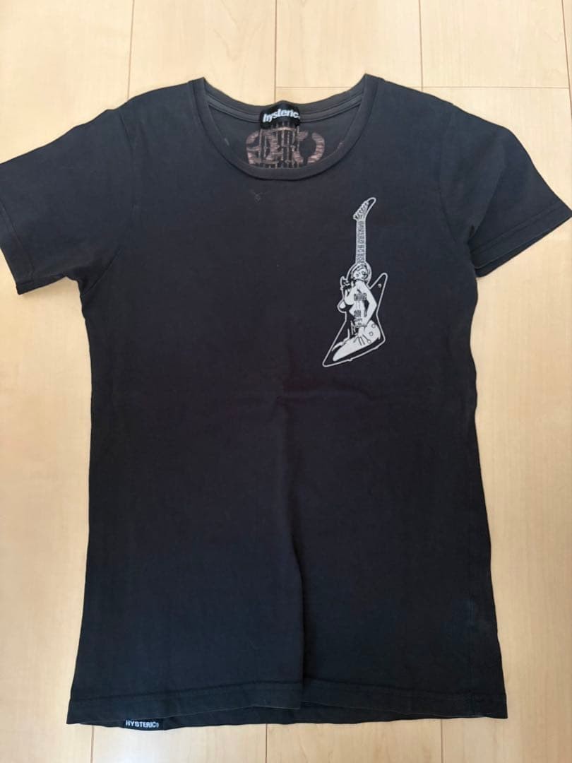 Hysteric Glamour Black S T-Shirt Printed Logo Vintage Condition