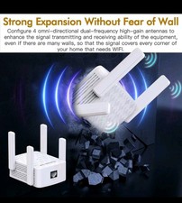 Internet Booster, 1000Mbps WiFi Extender with Ethernet Port, 2.4G /5G Long Range