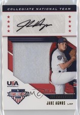 2019 Panini USA Baseball Stars & Stripes Jerseys Prime 6/25 Jake Agnos Auto s3g