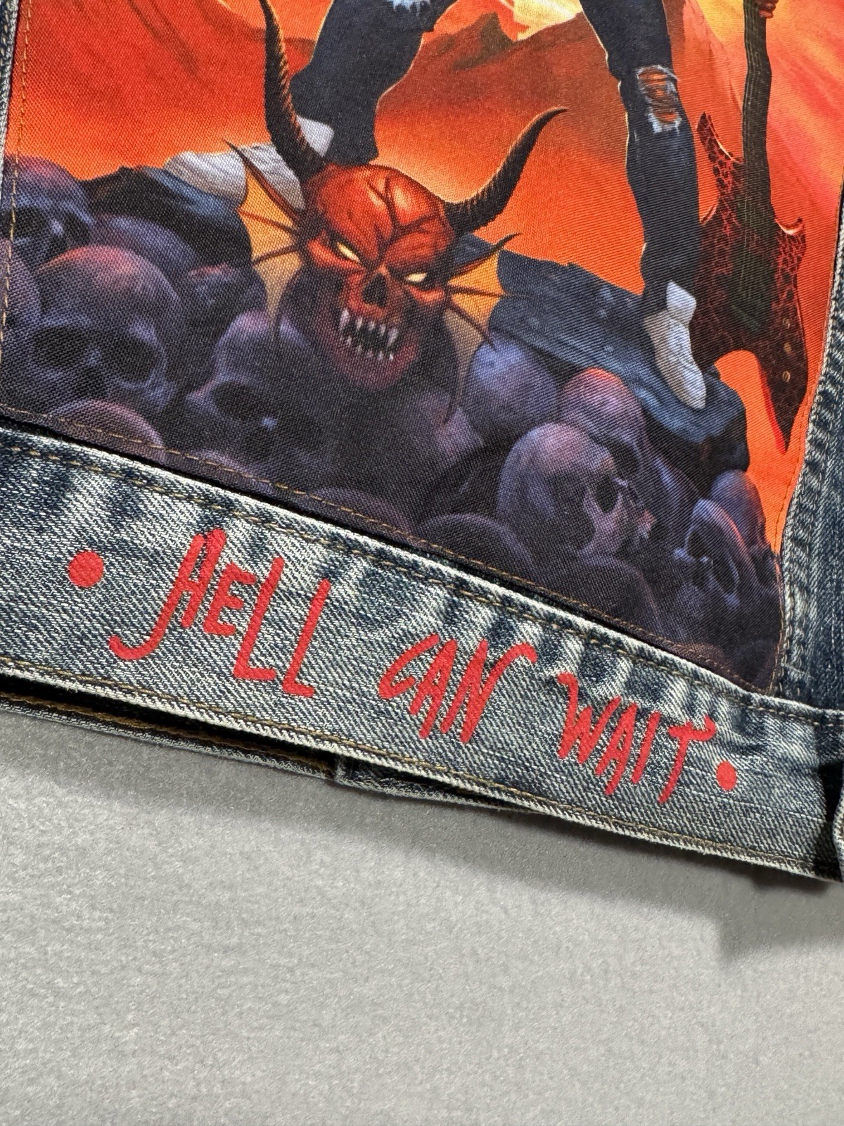 Stranger Things Eddie Hellfire Club Denim Vest Netflix Official MEDIUM Cosplay image 3