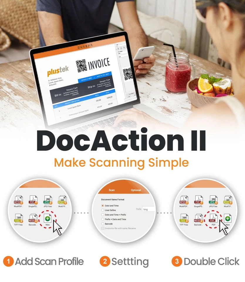 PS188 High Speed Double-Sided Color Document Scanner, with Automatic Document... - Image 4 of 4